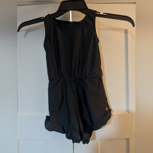 Honey Mark Girls Swim Romper Grey/Blue - Ginger Style Ruffles 4T- 5T